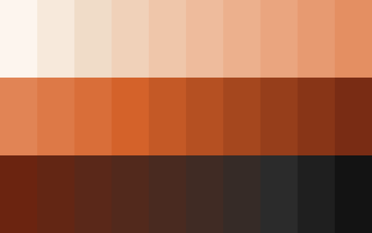 Cinder color palette — main preview