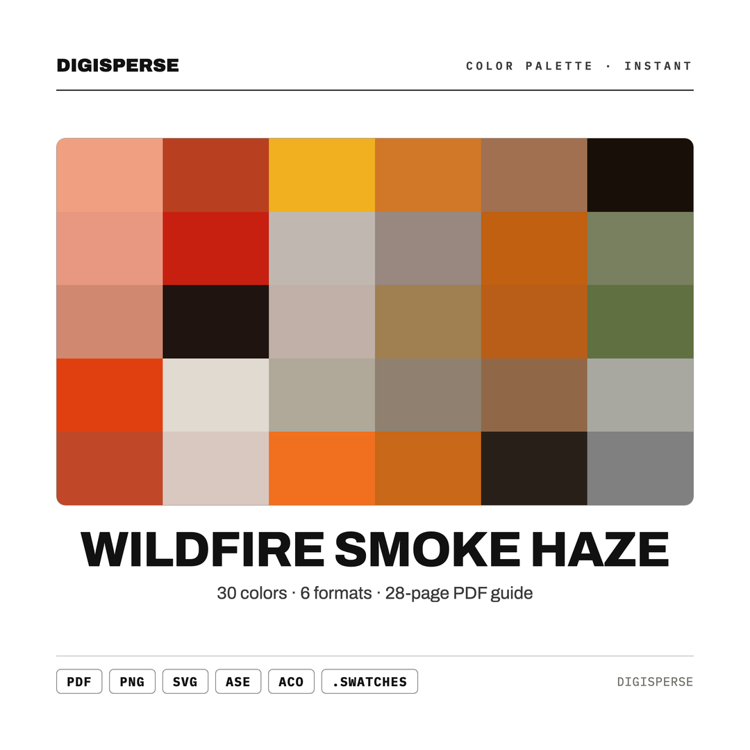 Wildfire Smoke Haze — every swatch at a glance (classic hero)
