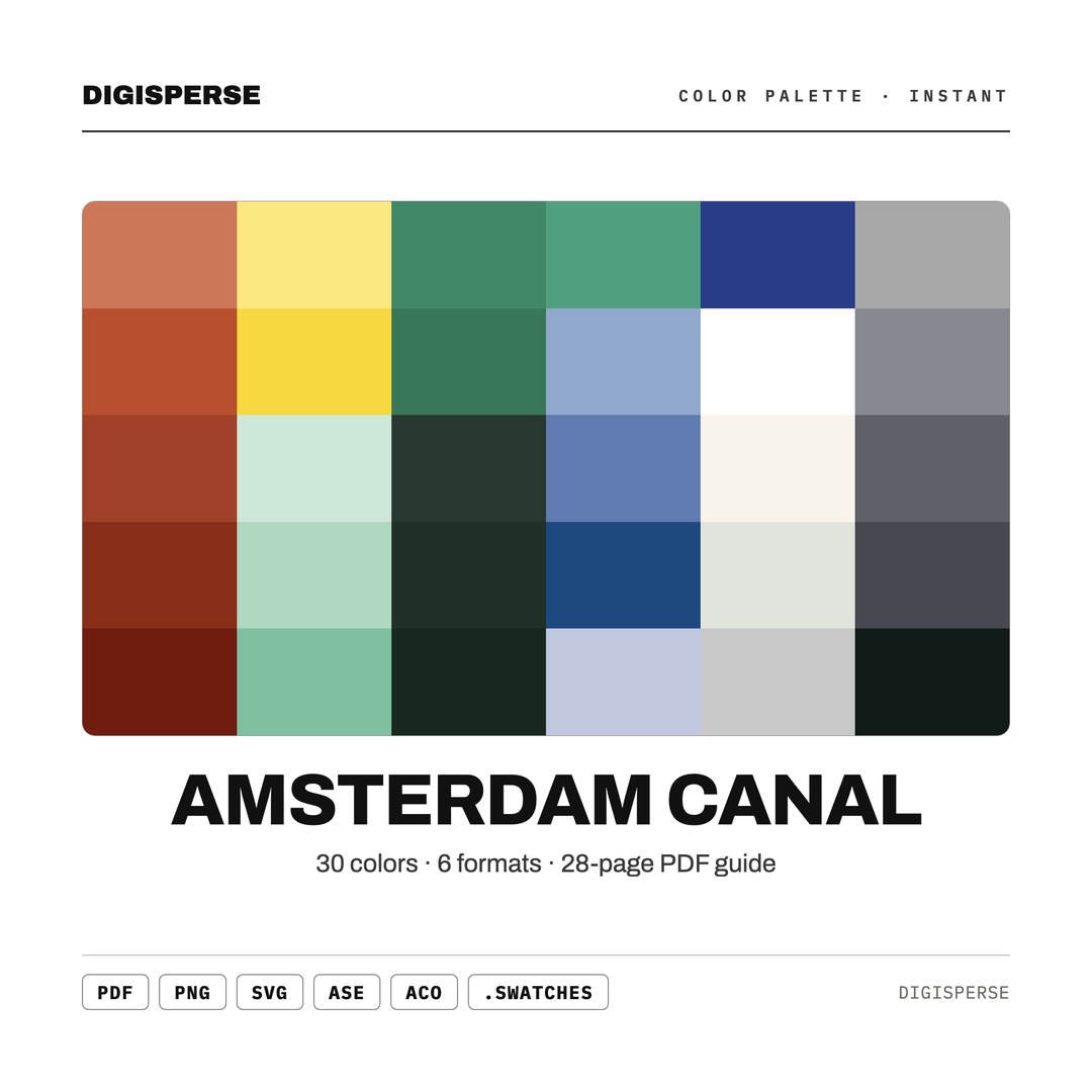 Amsterdam Canal — every swatch at a glance (classic hero)