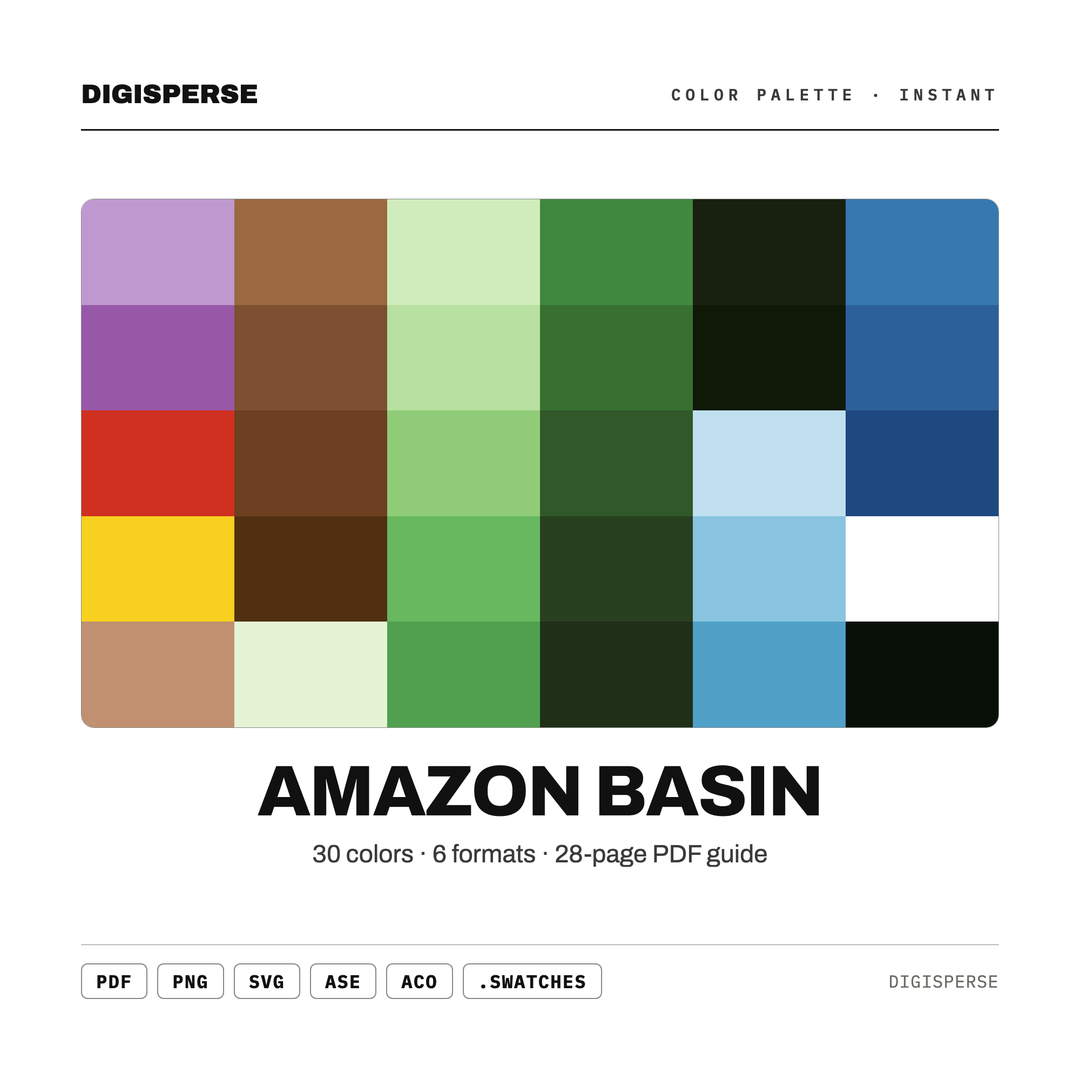 Amazon Basin — every swatch at a glance (classic hero)