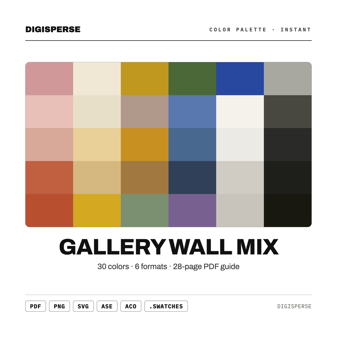 Gallery Wall Mix — every swatch at a glance (classic hero)