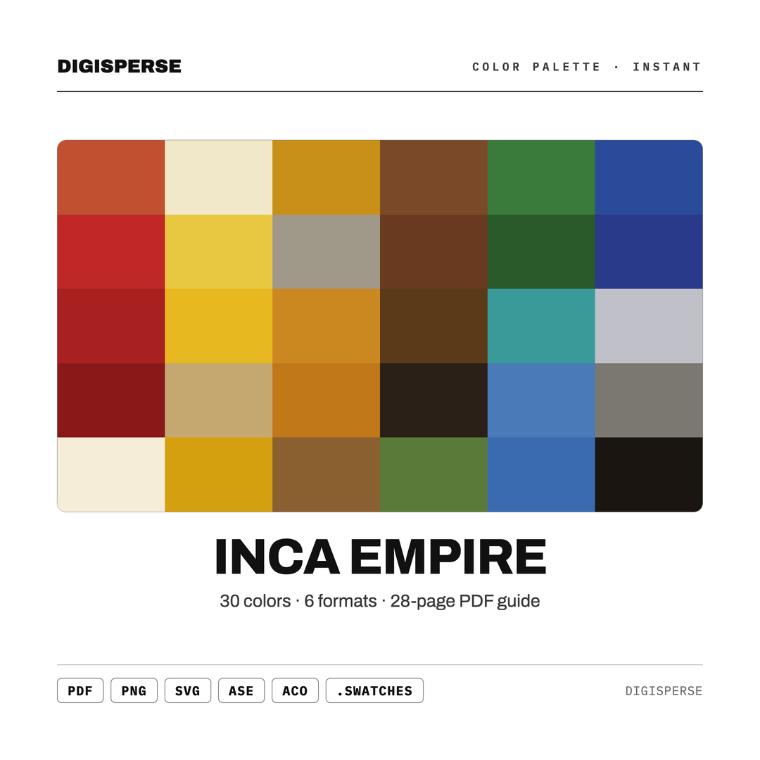 Inca Empire — every swatch at a glance (classic hero)