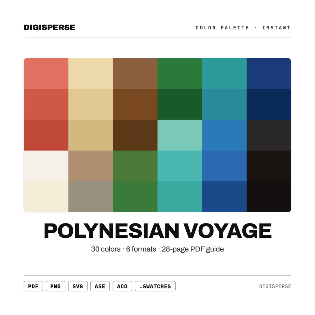Polynesian Voyage — every swatch at a glance (classic hero)