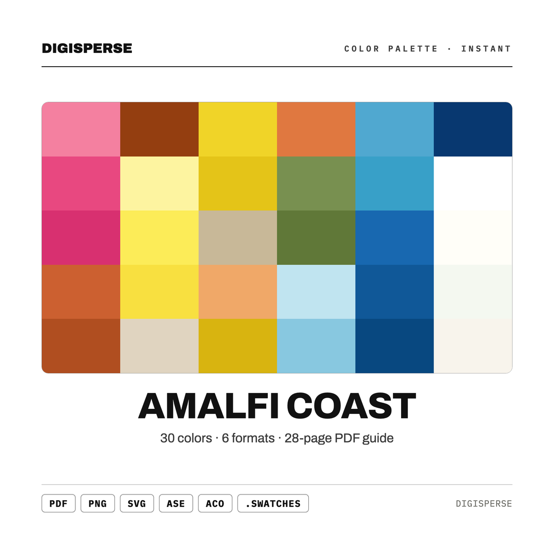 Amalfi Coast — every swatch at a glance (classic hero)