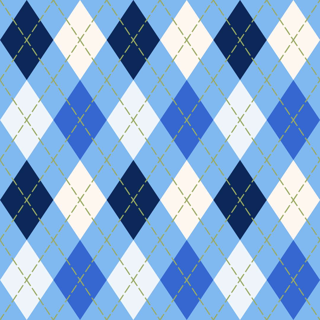Seamless pattern tile — aegean blue classic argyle