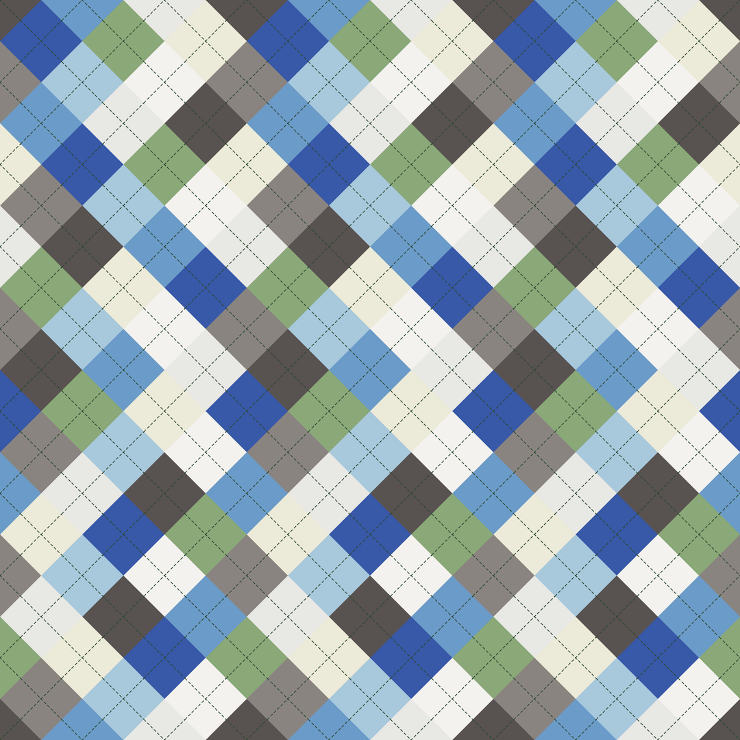 Seamless pattern tile — alpine meadow argyle