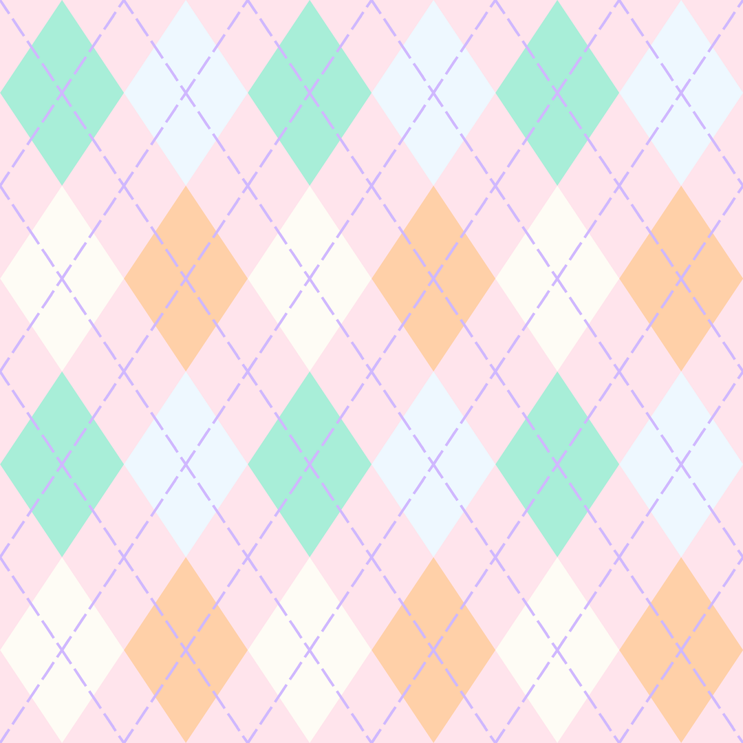 Seamless pattern tile — anime pastel classic argyle