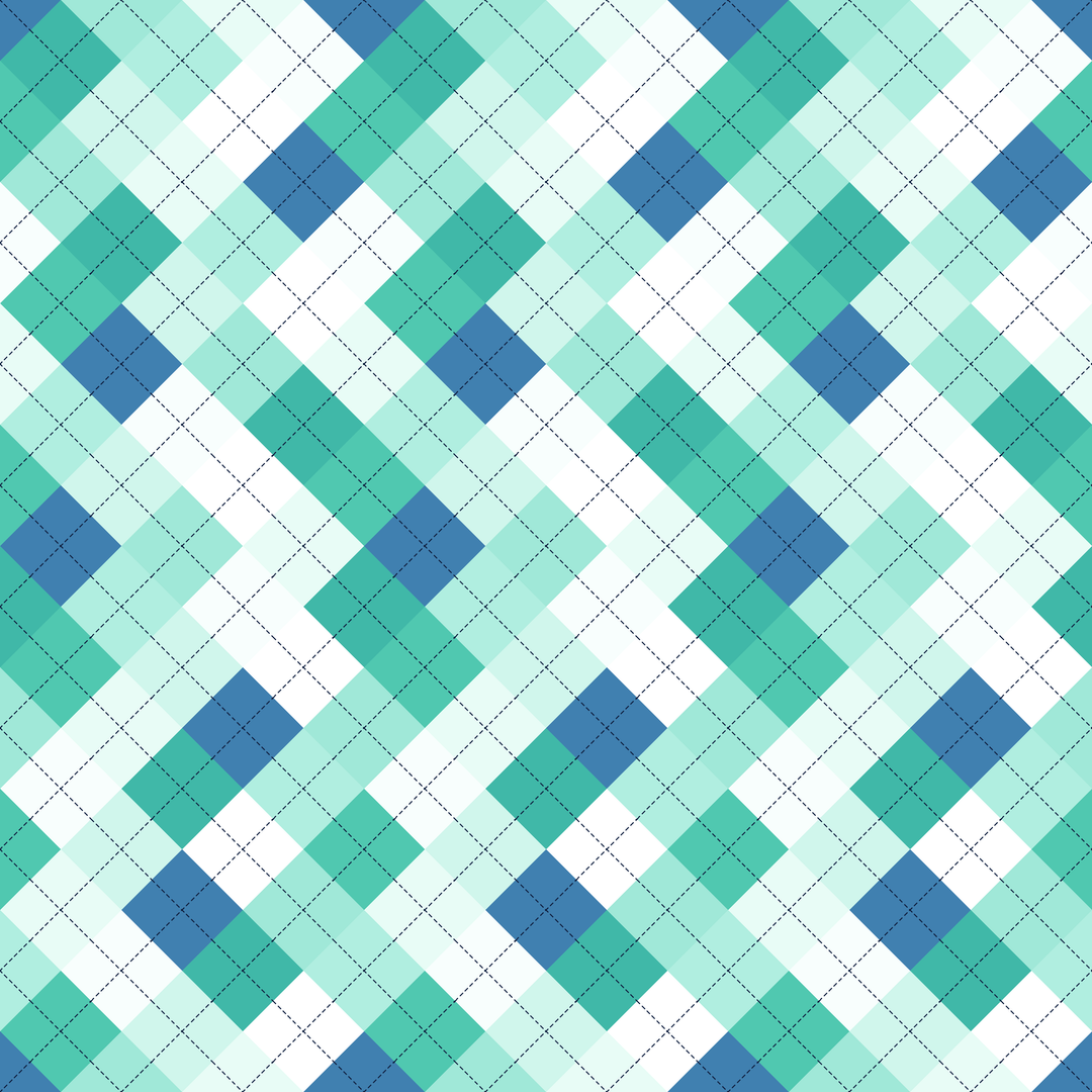 Seamless pattern tile — aquamarine argyle