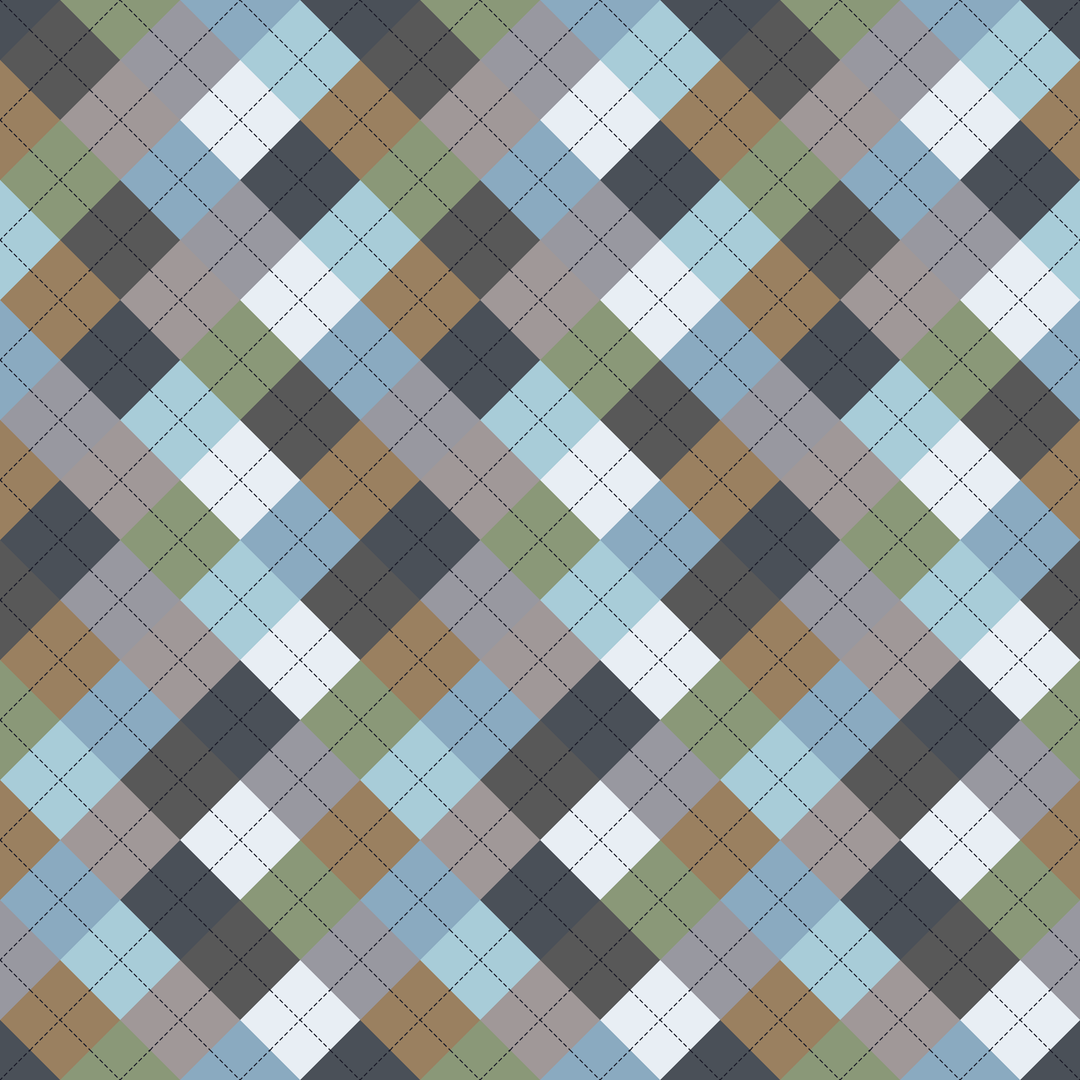Seamless pattern tile — arctic tundra argyle