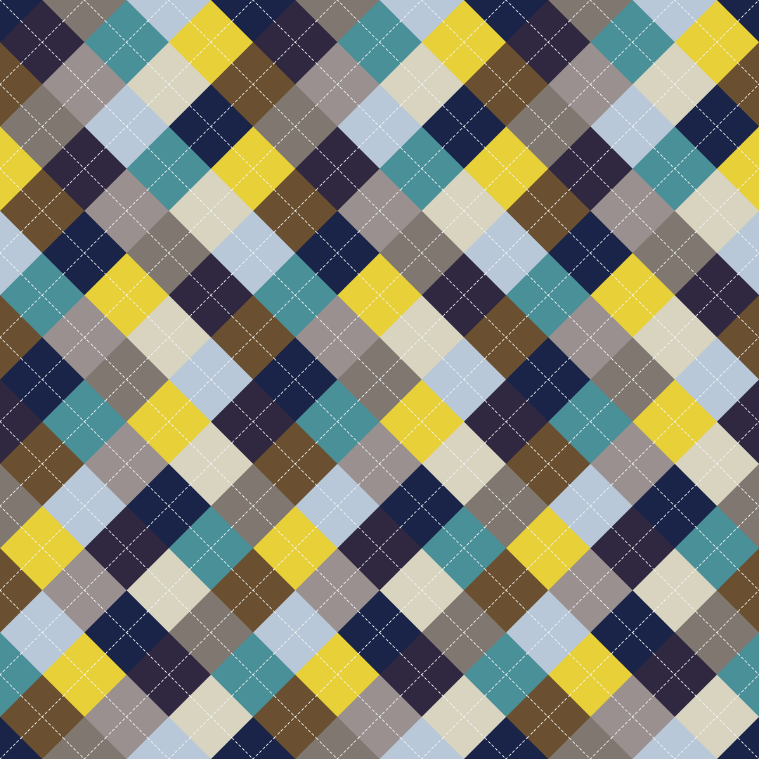 Seamless pattern tile — arctic wildflower bloom argyle