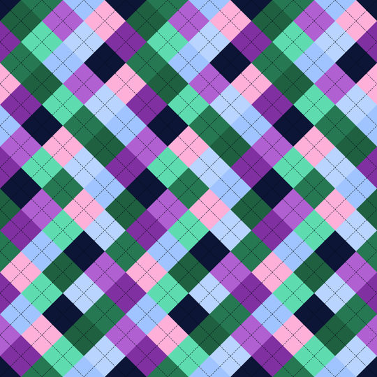 Seamless pattern tile — aurora australis argyle