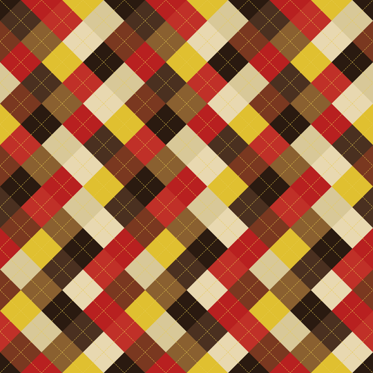 Seamless pattern tile — autumn harvest argyle