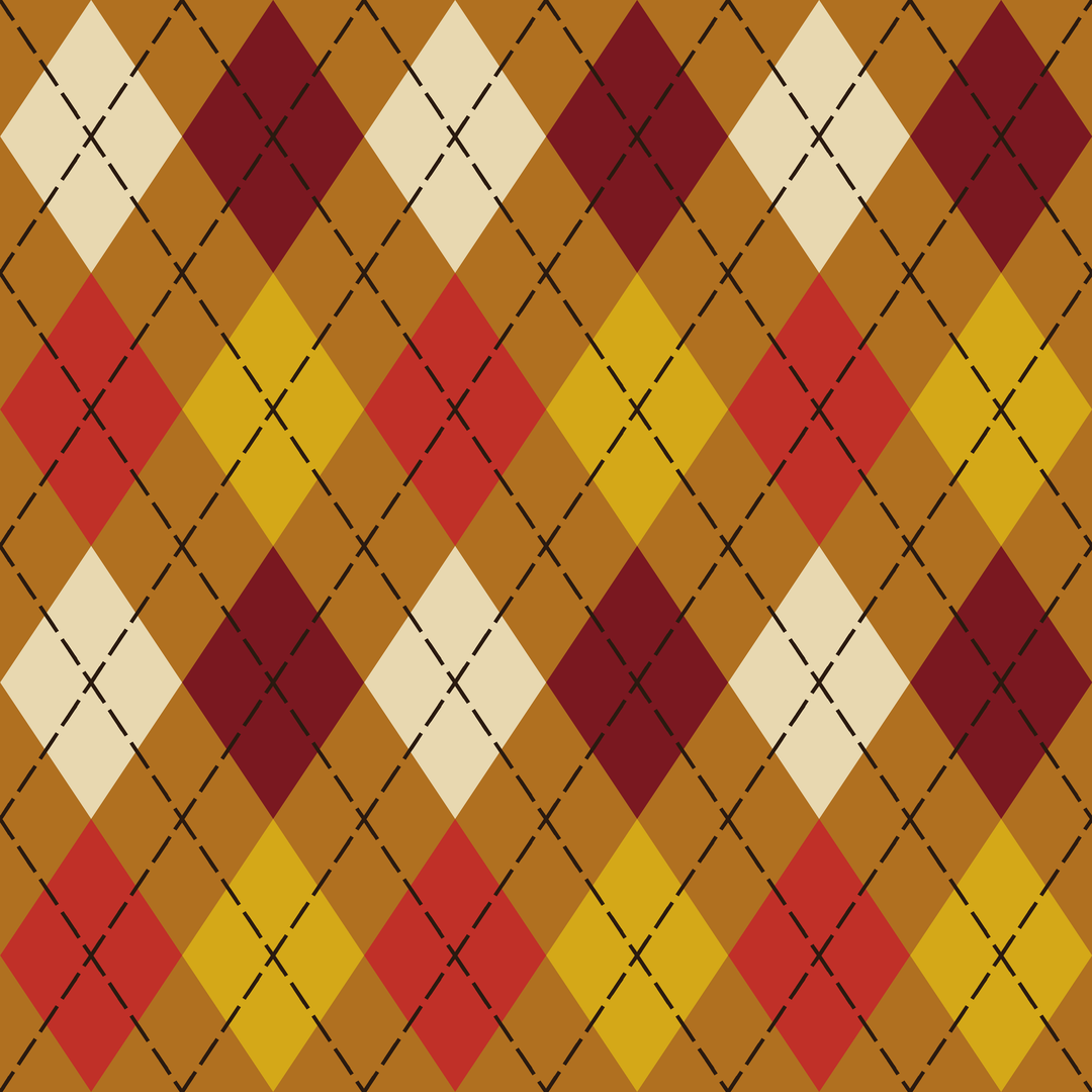 Seamless pattern tile — autumn harvest classic argyle
