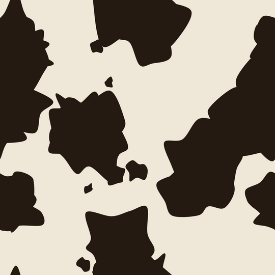 Seamless pattern tile — black bone cowhide