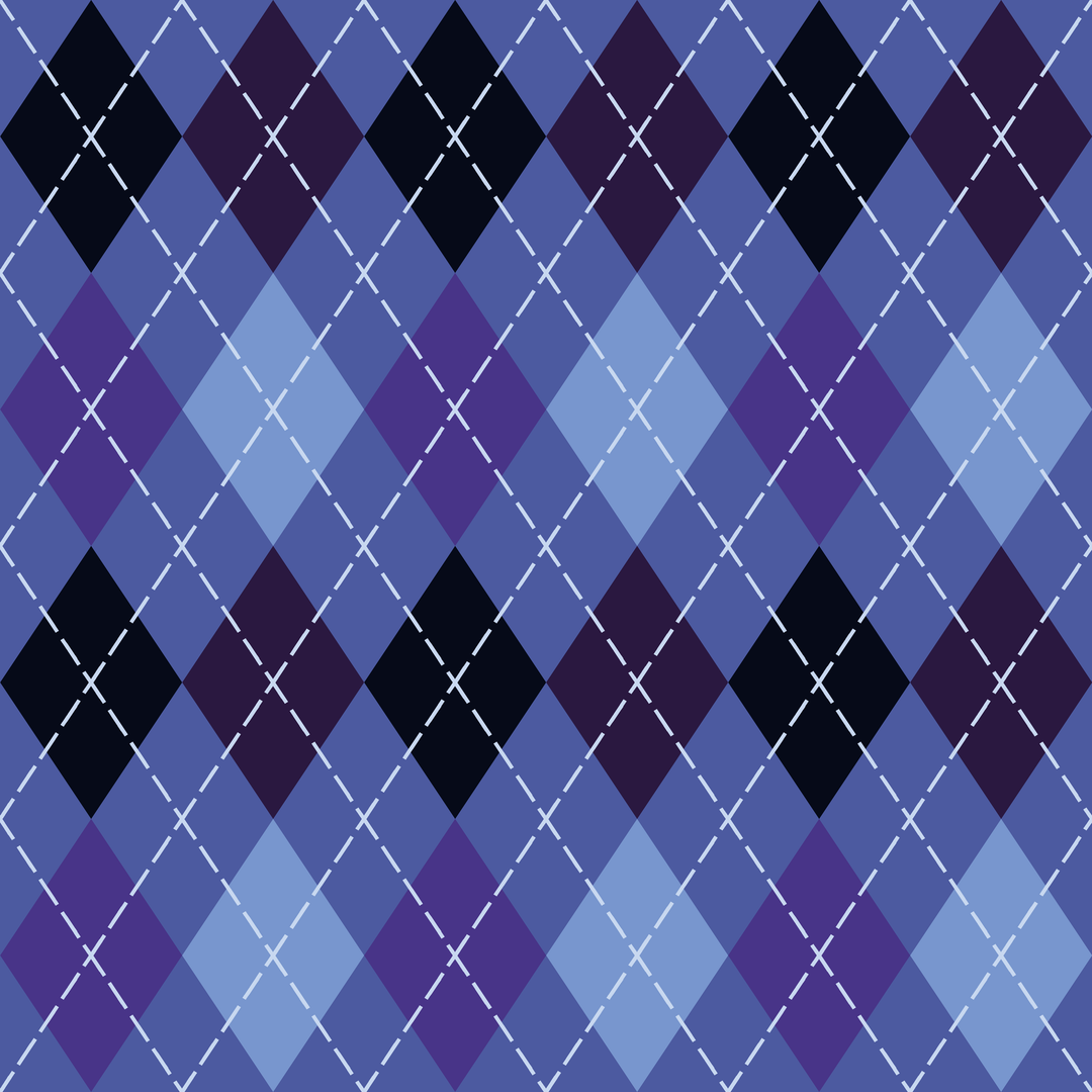 Seamless pattern tile — blue hour classic argyle