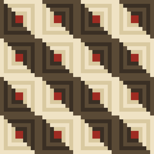Seamless pattern tile — coffee oatmeal log cabin