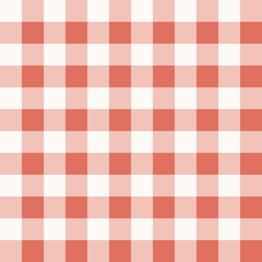Seamless pattern tile — coral reef gingham