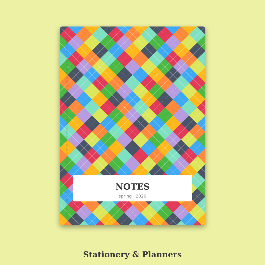 Bright Cheerful Classroom Argyle seamless pattern — preview image 6 of 10