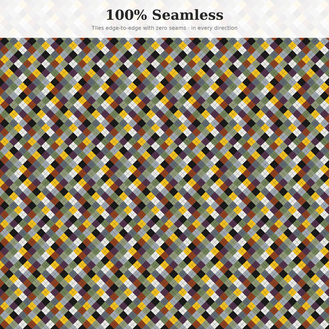 Brutalist Concrete Grey Argyle seamless pattern — preview image 4 of 10
