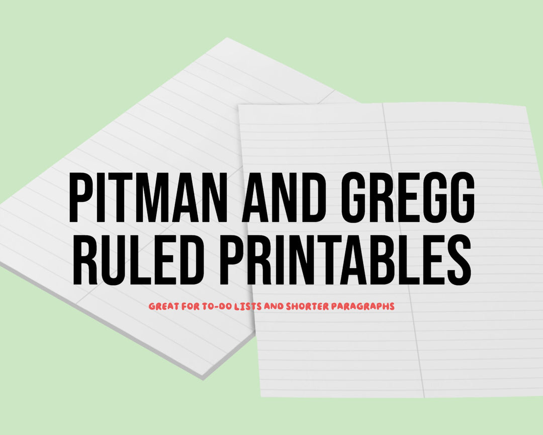 6 Portrait Printable Lined/Ruled Notepapers Bundle of Single Page PDFs