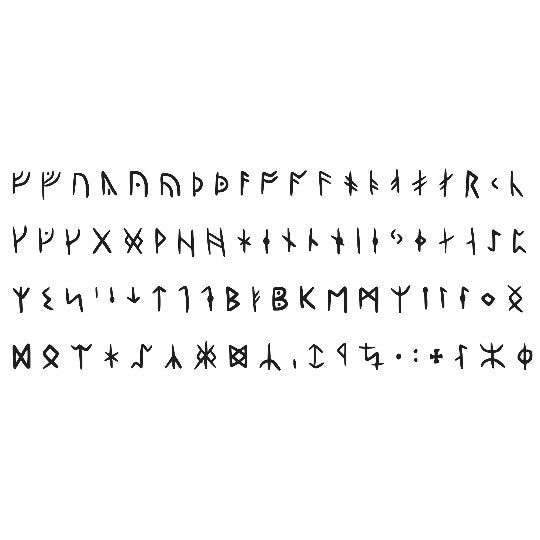 Elder Futhark Runic Font OTF TTF | Pagan Witchcraft Handwritten | Cricut Silhouette | Rune Alphabet Digital Download