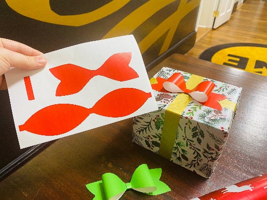 Printable DIY Present Bow Template - Print & Cut (9 File Types)