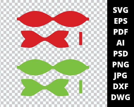 Printable DIY Present Bow Template - Print & Cut (9 File Types)