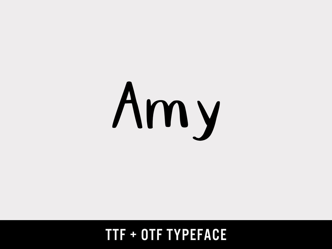 Amy Handwriting Font OTF TTF | GoodNotes Notability Procreate | Digital Planner Font | Cricut Silhouette Download
