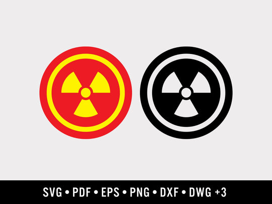 Hazard Radiation Graphic vector graphic set — main preview