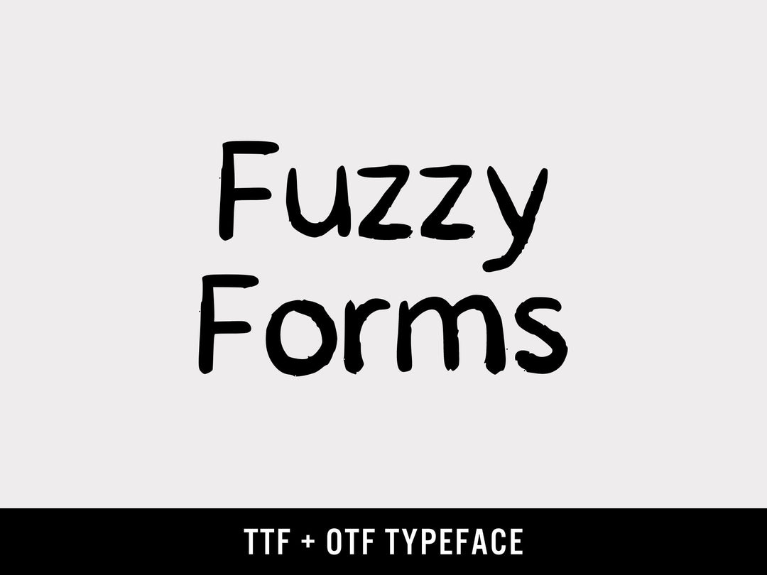 Fuzzy Felt Font OTF TTF | Soft Textured Playful Display | Kids Craft Cricut Silhouette | Digital Download