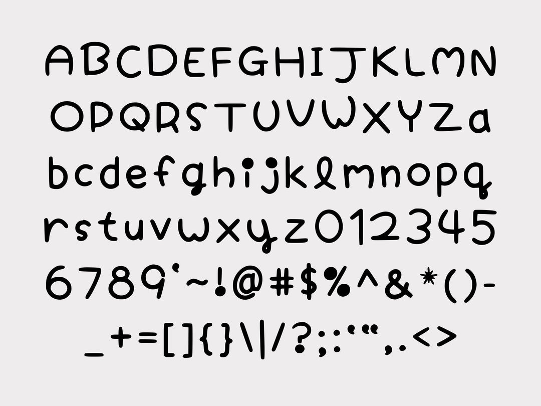 Cute Font Family OTF TTF | Kawaii Rounded Playful Bundle | Cricut Silhouette | Sweet Digital Download