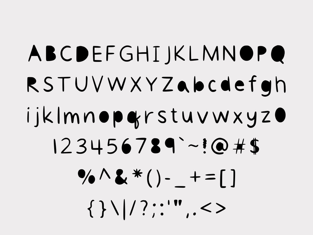 Bold Filled Display Font OTF TTF | Solid Playful Headline | Cricut Silhouette HTV | Digital Download
