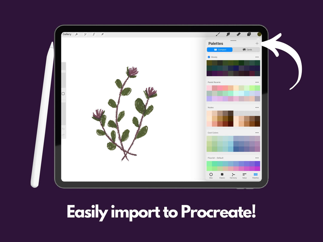 Moody Procreate & PDF Color Palette – 30 Colors | Printable Chart + Swatches File | Hex, RGB, CMYK | Branding, Graphic Design, Illustration
