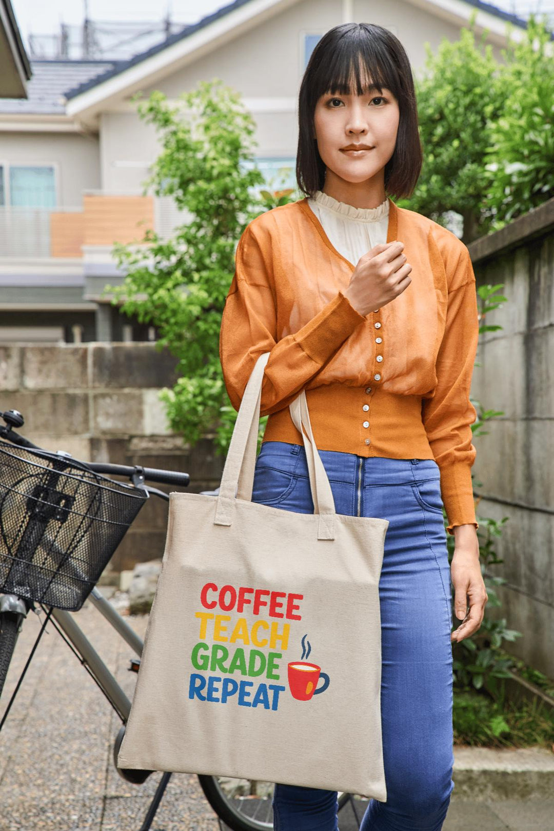 Coffee Teach Grade Repeat SVG PNG | Funny Teacher Shirt Design | Cricut Silhouette | Back to School