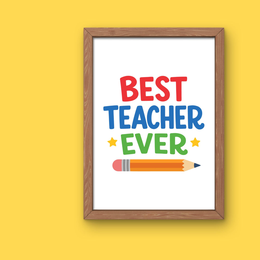 Best Teacher Ever SVG PNG | Teacher Appreciation, Back to School (Digital Download)