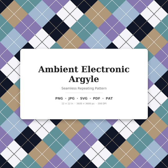 Ambient Electronic Argyle seamless pattern set — main preview