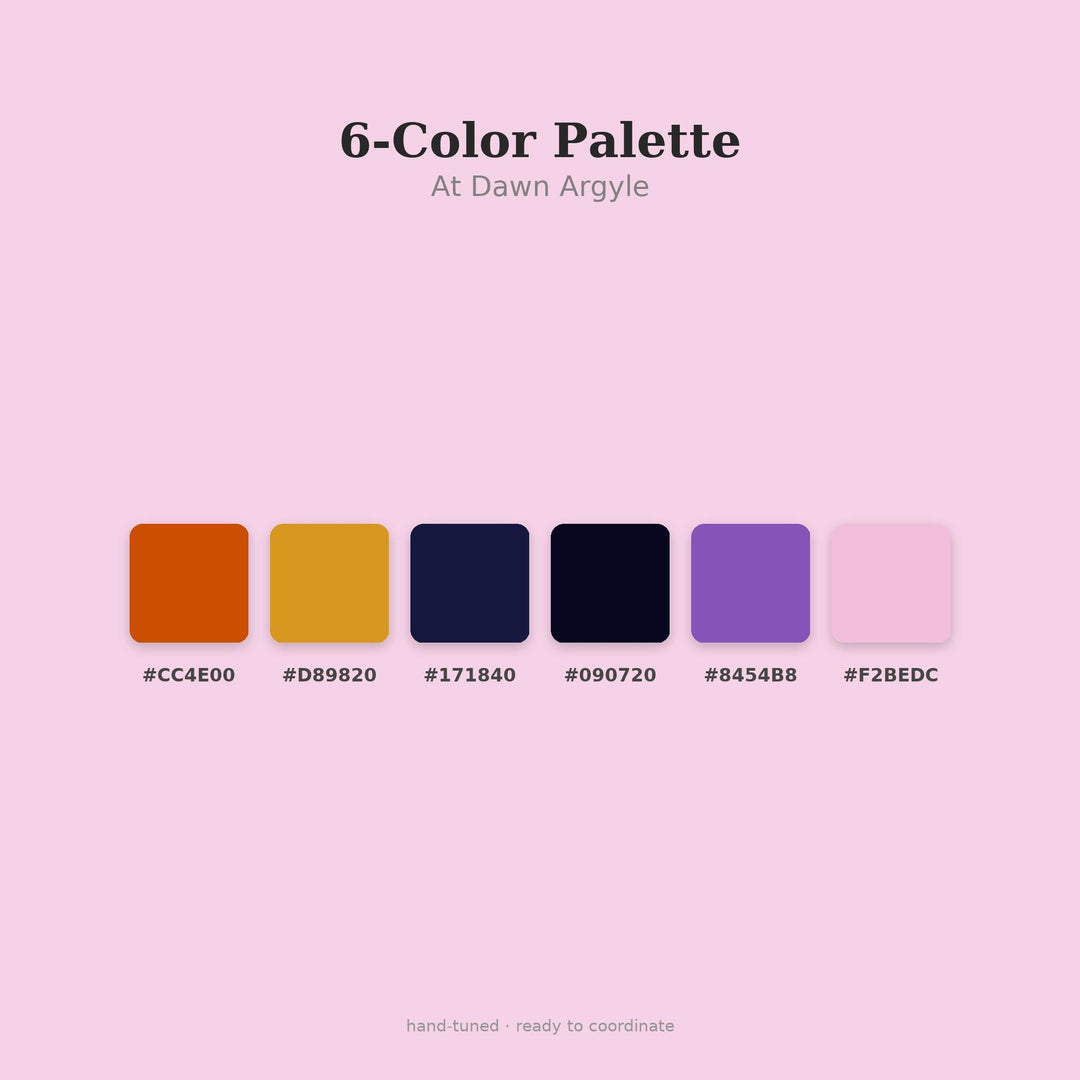 At Dawn Argyle Seamless Pattern | Multi-Color Repeating Fabric Design (Digital Download)