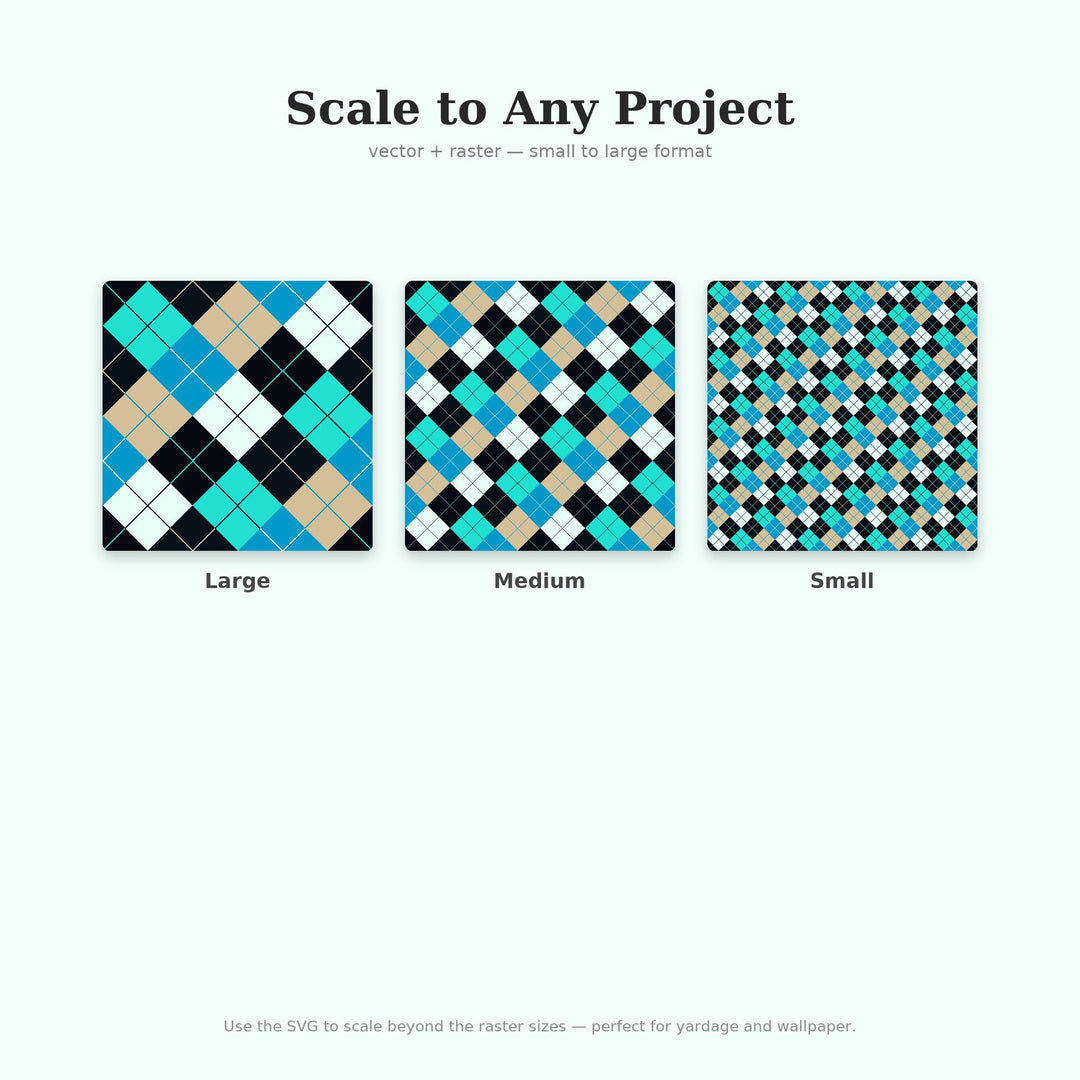 Bioluminescent Bay Argyle Digital Paper for Ocean Craft Projects, Seamless Glowing Diamond Grid for Fabric and Scrapbooking