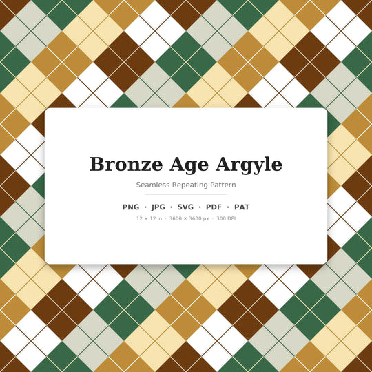 Bronze Age Argyle seamless pattern set — main preview