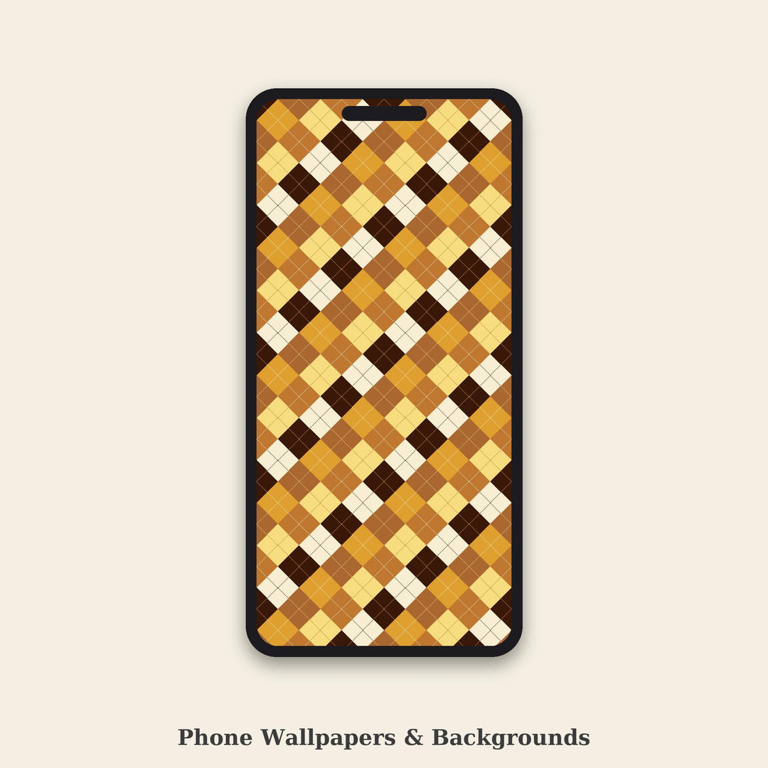 Butterscotch Argyle Seamless Pattern | Digital Paper, Fabric Design (png, jpg, svg, pdf, pat)