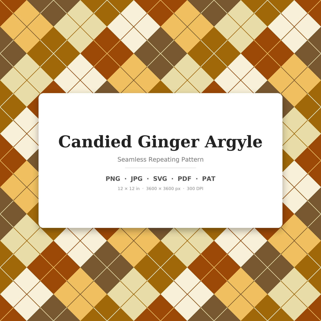 Candied Argyle Seamless Pattern | Multi-Color Candied Ginger Argyle | .png .jpg .svg .pdf .pat | Digital Paper | Fabric & Surface Design