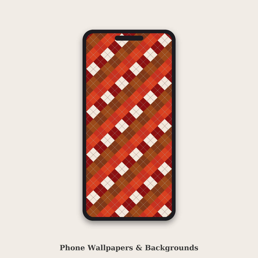 Carnelian Argyle Seamless Pattern | Multi-Color Fabric Design (Digital Download)