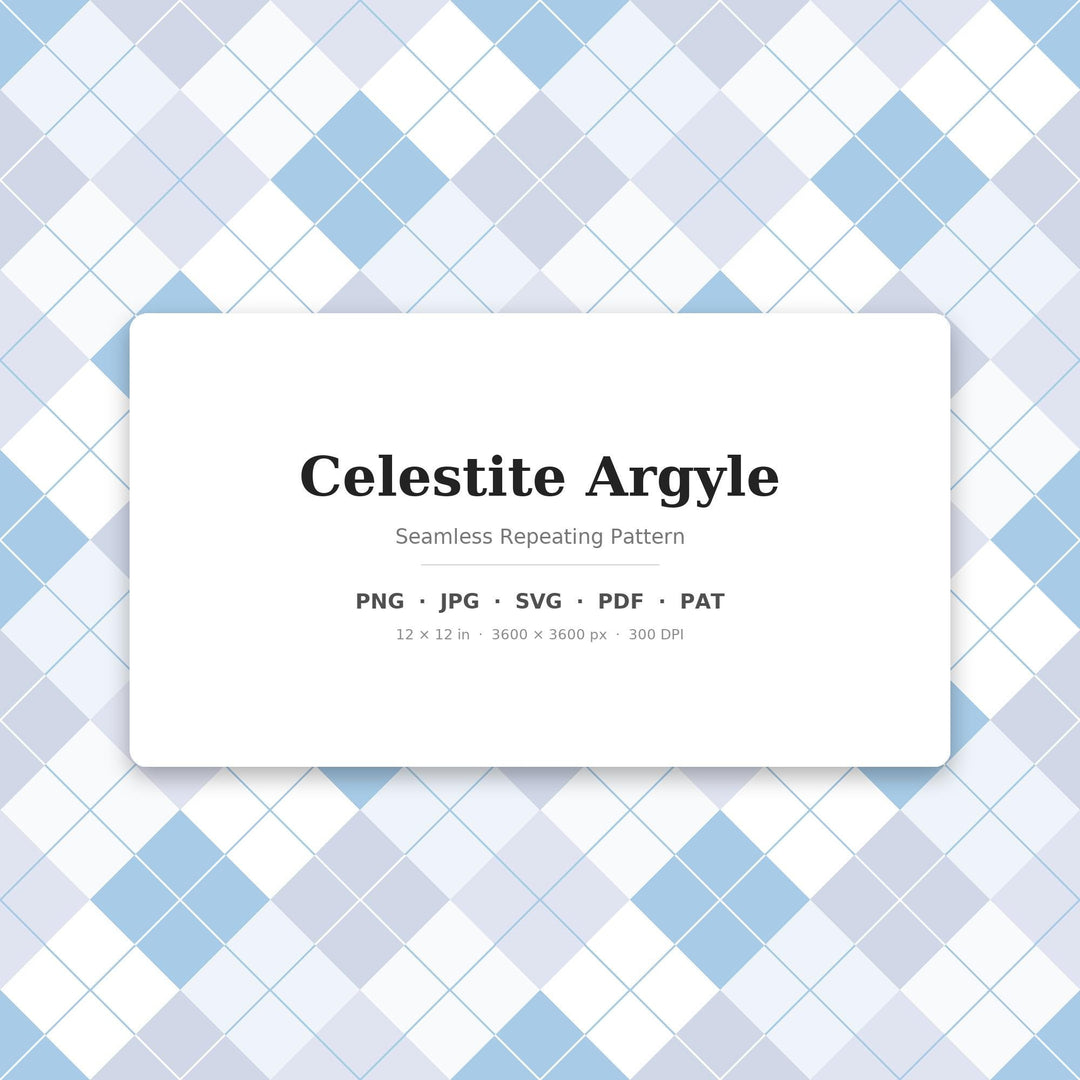 Celestite Argyle Seamless Pattern | Multi-Color Celestite Argyle | .png .jpg .svg .pdf .pat | Digital Paper | Fabric & Surface Design