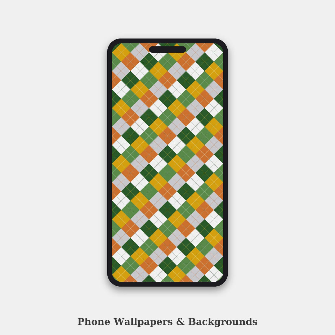 Circuit Board Argyle Seamless Pattern | Multi-Color Fabric Design (Digital Download)