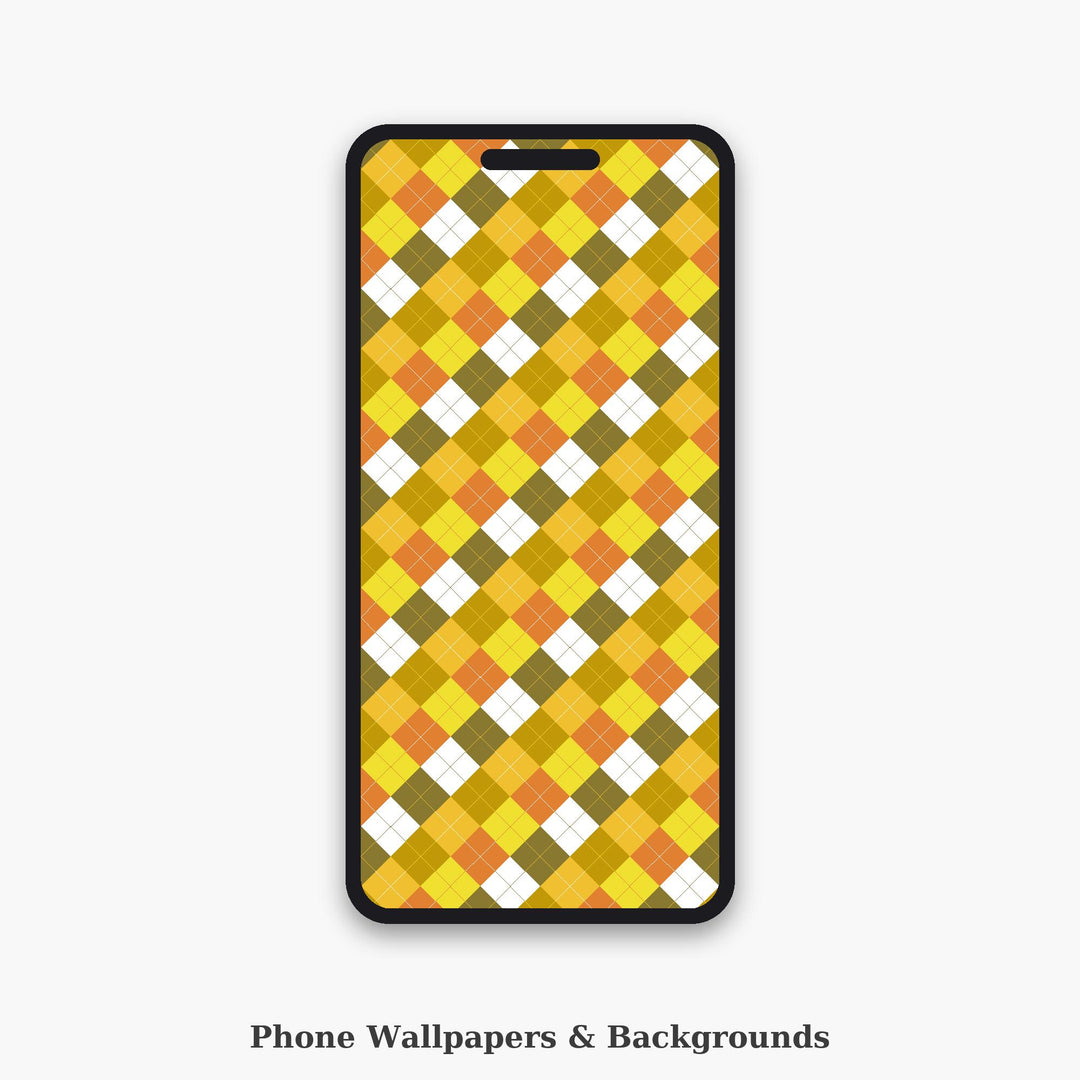Citrine Argyle Seamless Pattern | Multi-Color Fabric Design (Digital Download)