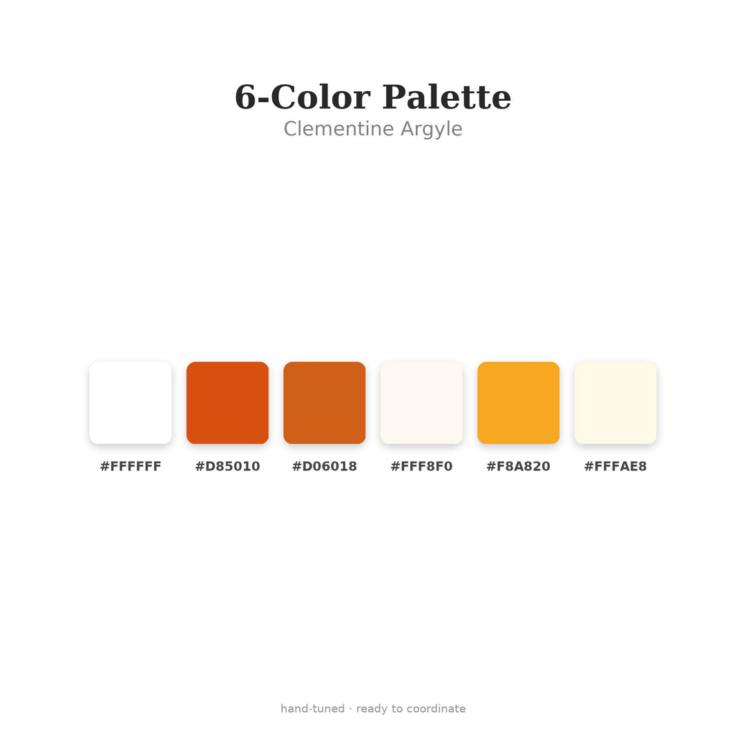 Clementine Argyle Seamless Pattern | Multi-Color Fabric Design (Digital Download)