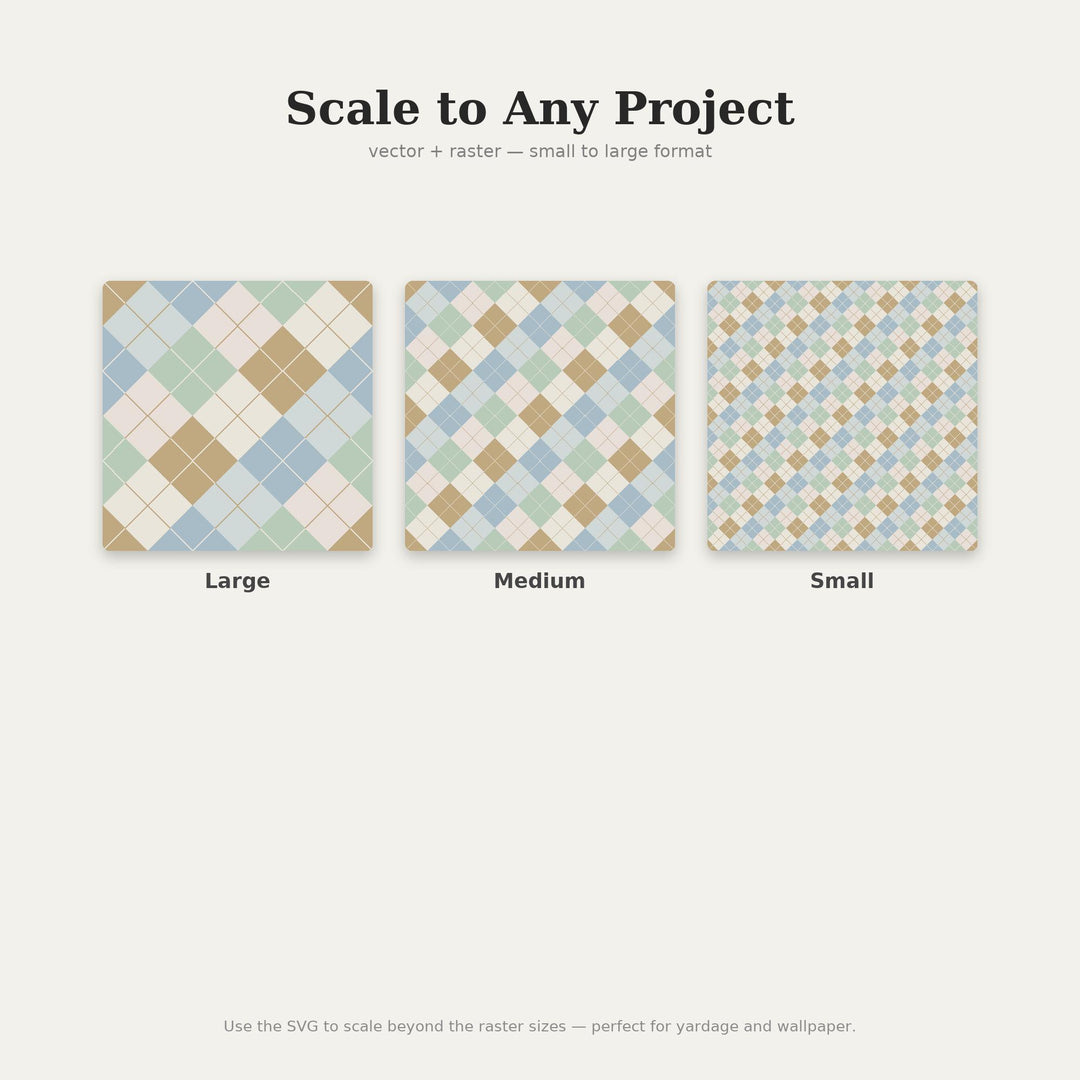 Coastal Argyle Seamless Pattern | Multi-Color Coastal Grandmother Argyle | .png .jpg .svg .pdf .pat | Digital Paper