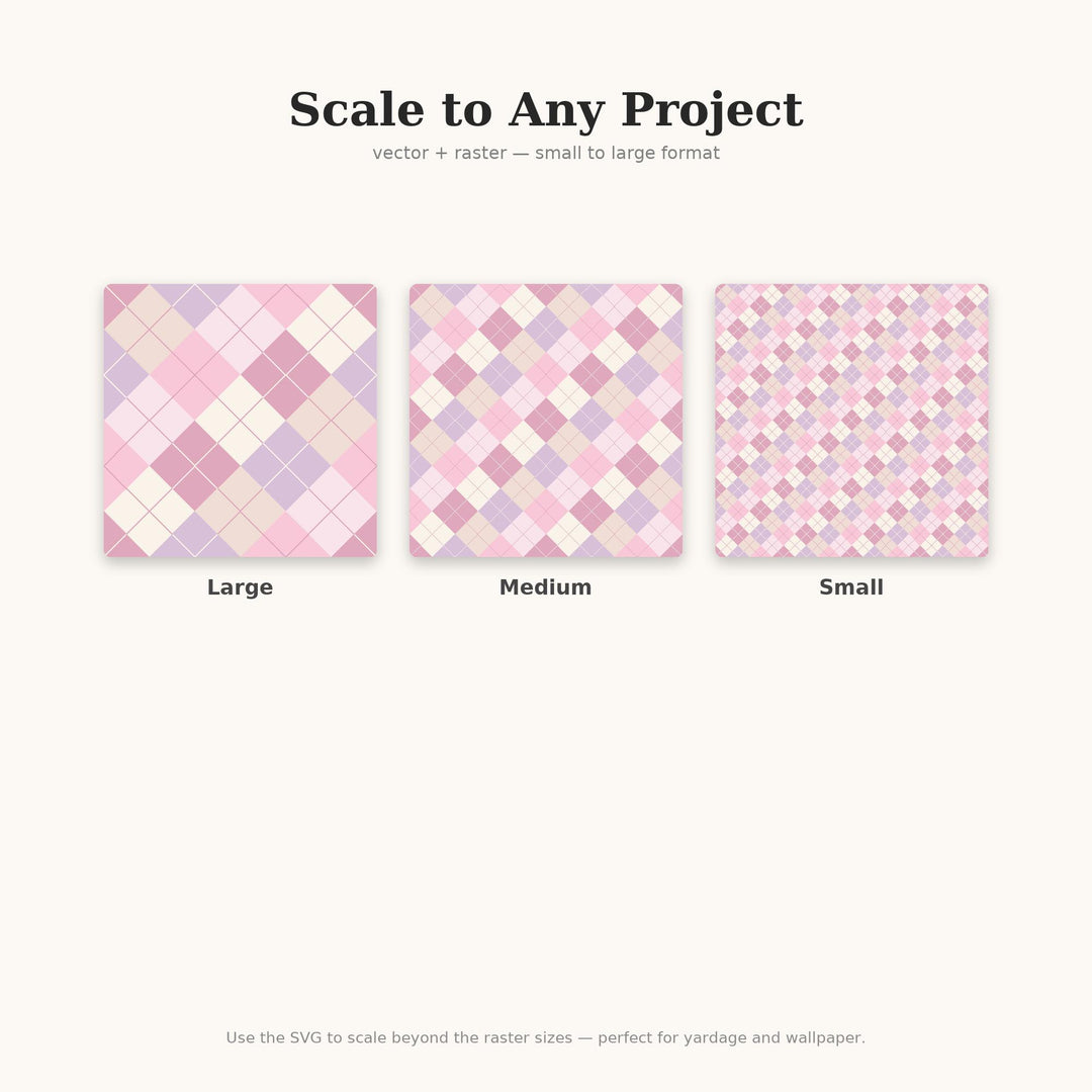 Coquette Bow Pink Argyle Seamless Pattern | Digital Paper (png, jpg, svg, pdf, pat)