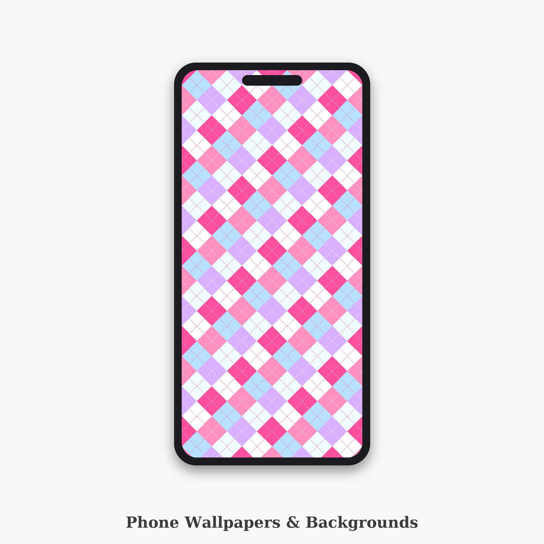 Cotton Candy Argyle Seamless Pattern | Fabric, Surface Design (Digital Download)