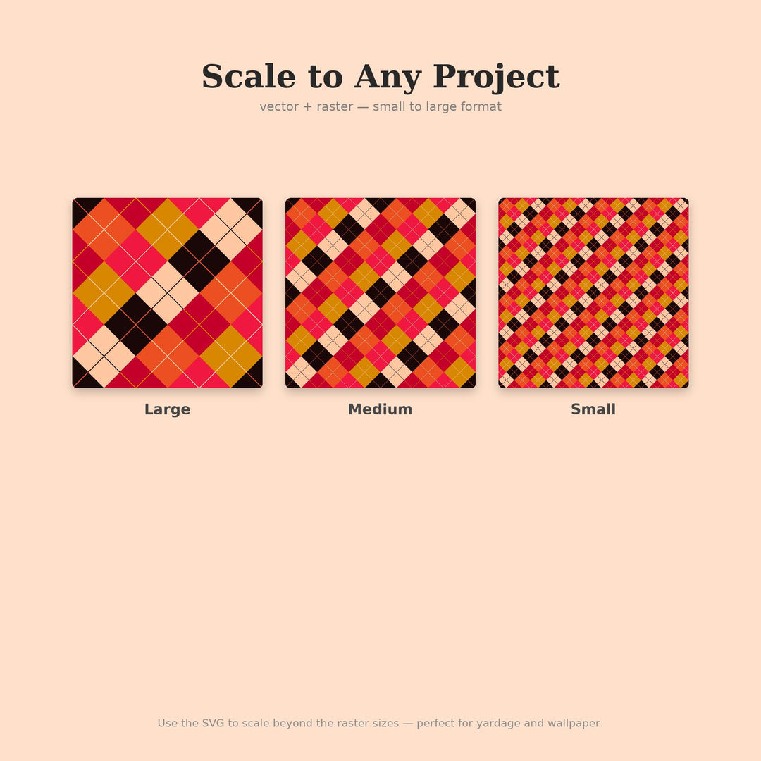 Crimson Argyle Seamless Pattern | Multi-Color Crimson Dusk Argyle | .png .jpg .svg .pdf .pat | Digital Paper | Fabric & Surface Design